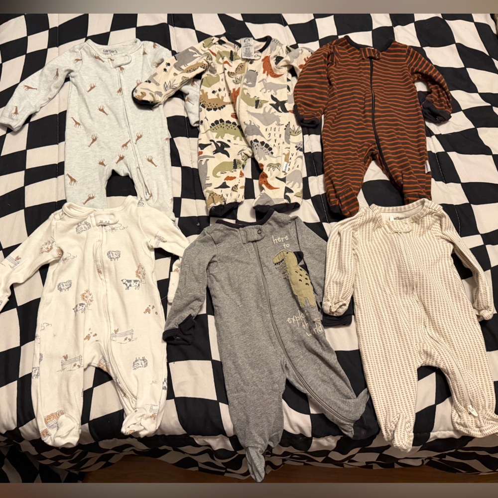 Assorted footed newborn onesies